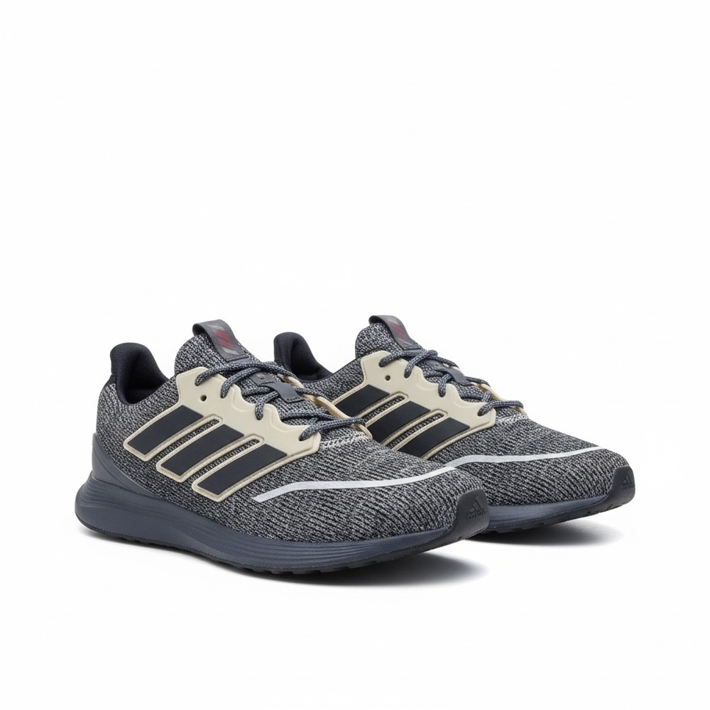 Adidas Duramo 9 Mens Running Shoes Grey Navy Blue Mesh EG8389 Size 11